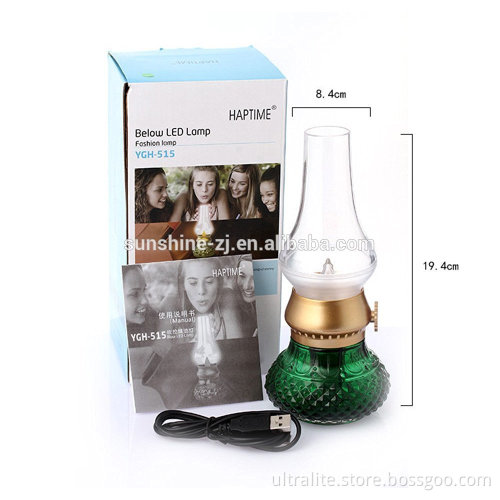 LED Blowing Control Vintage Kerosene Lamp